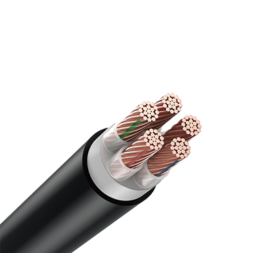 PVC绝缘和交联料五芯非铠装铜电缆